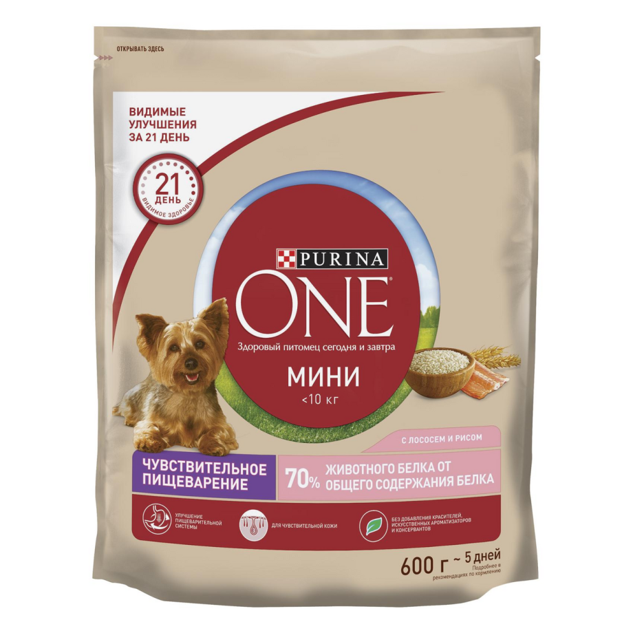 Корм для собак Purina one курица 600г