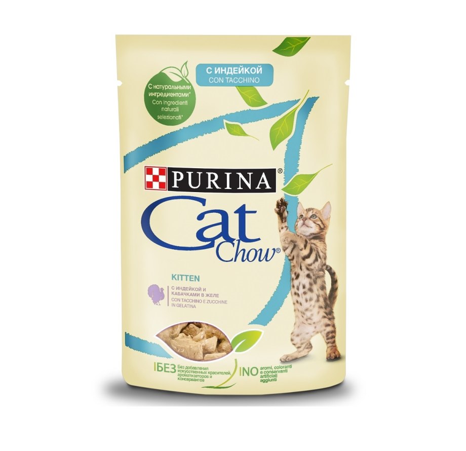 Корм для кошек Cat Chow с говядиной 24шт. Х 85 Г