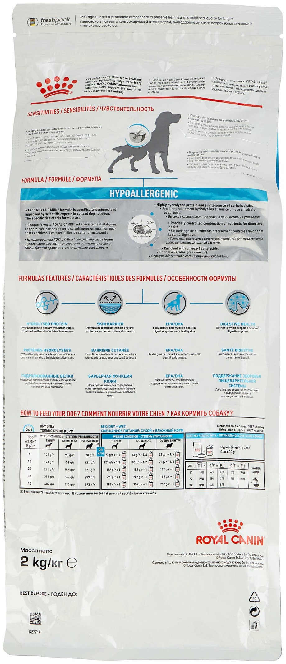 Корм для собак Royal Canin Hypoallergenic dr21