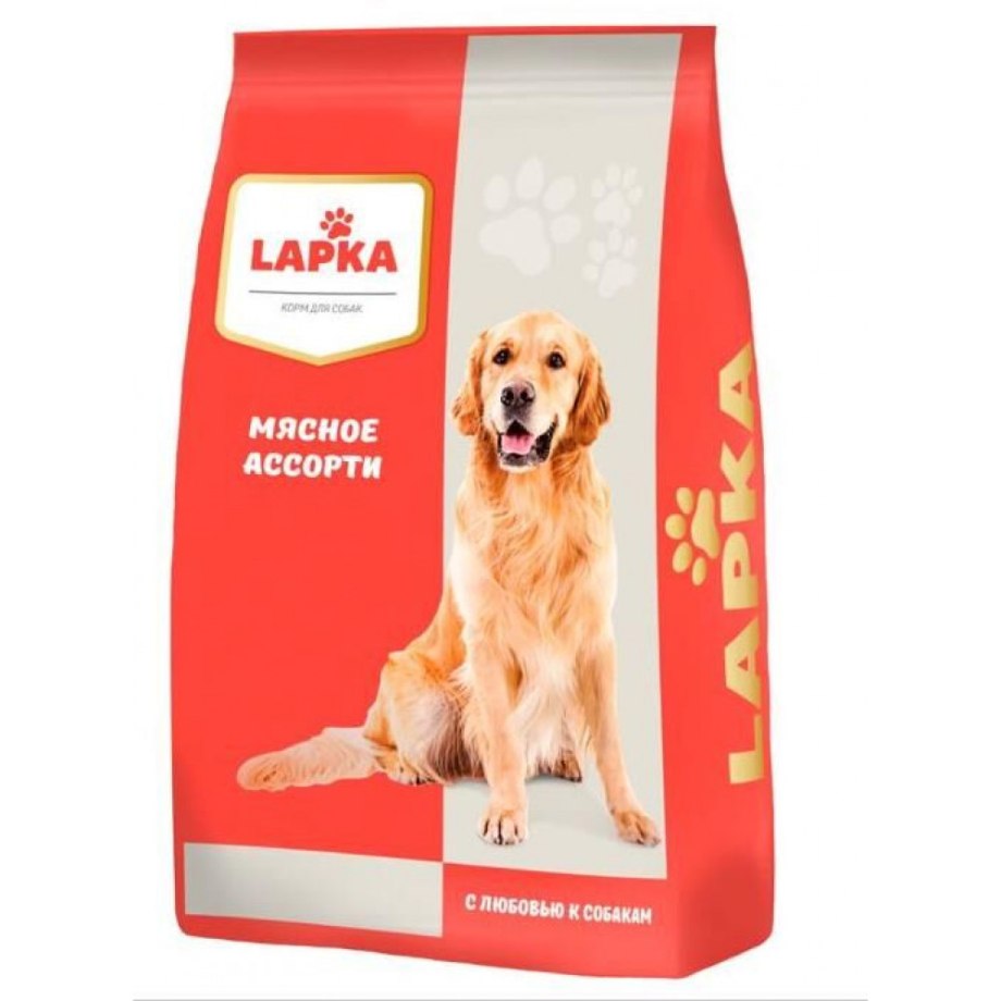 Корм lapka для собак мясное ассорти, 2,2 кг