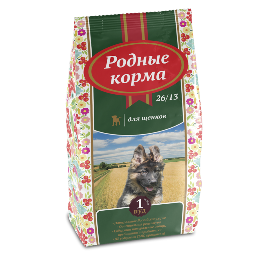 Корм для собак родные корма (2.045 кг) сухой для собак крупных пород