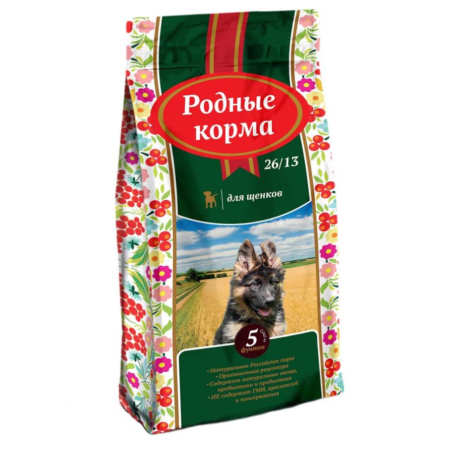 Корм для собак родные корма (2.045 кг) сухой корм для щенков