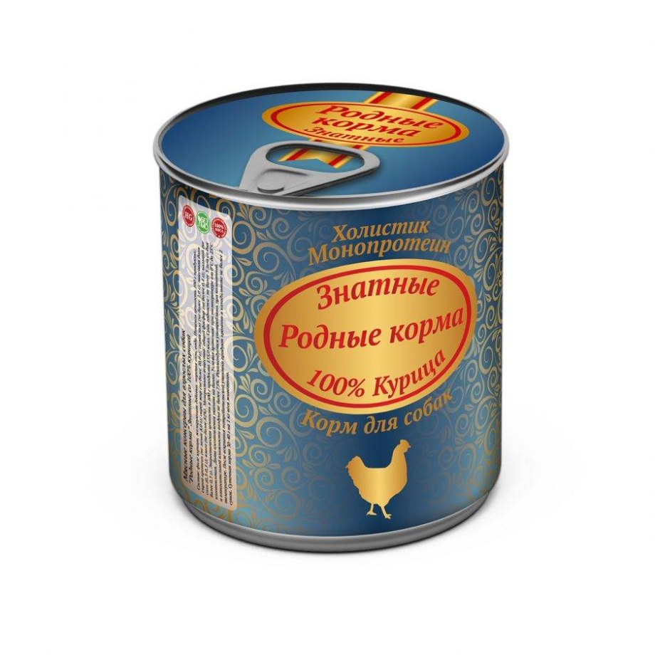 Родные корма 100% корм для собак говядина: 340 гр