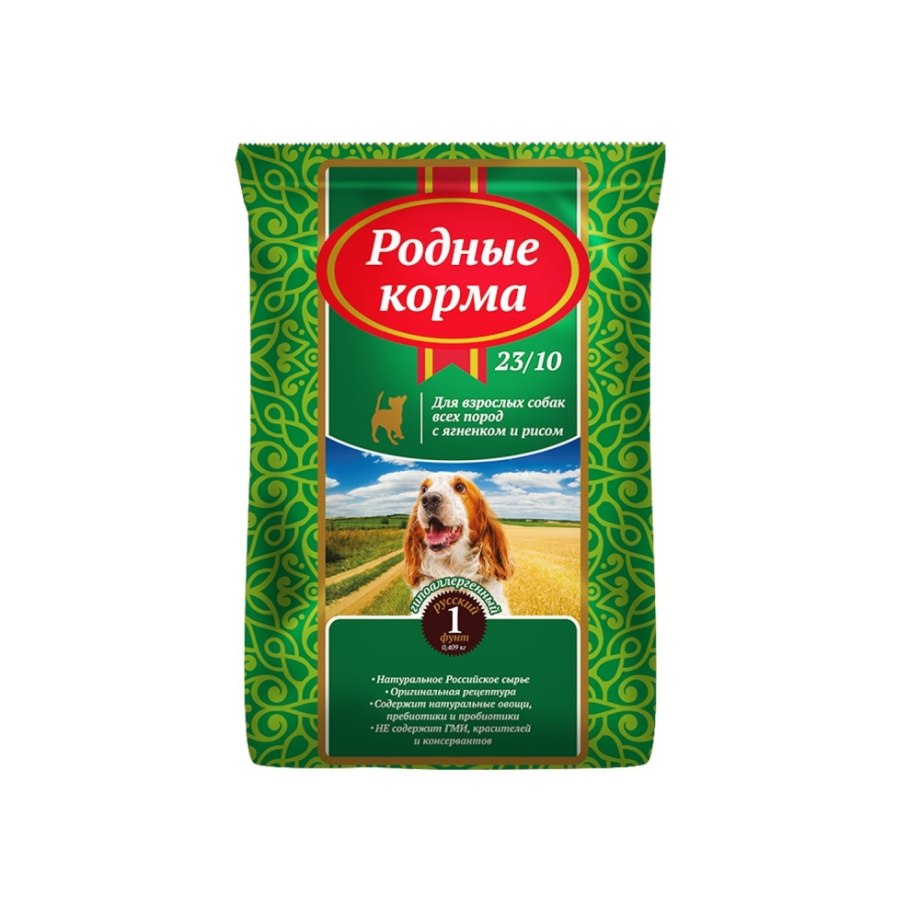 Родные корма ягненок с рисом 16.38 кг