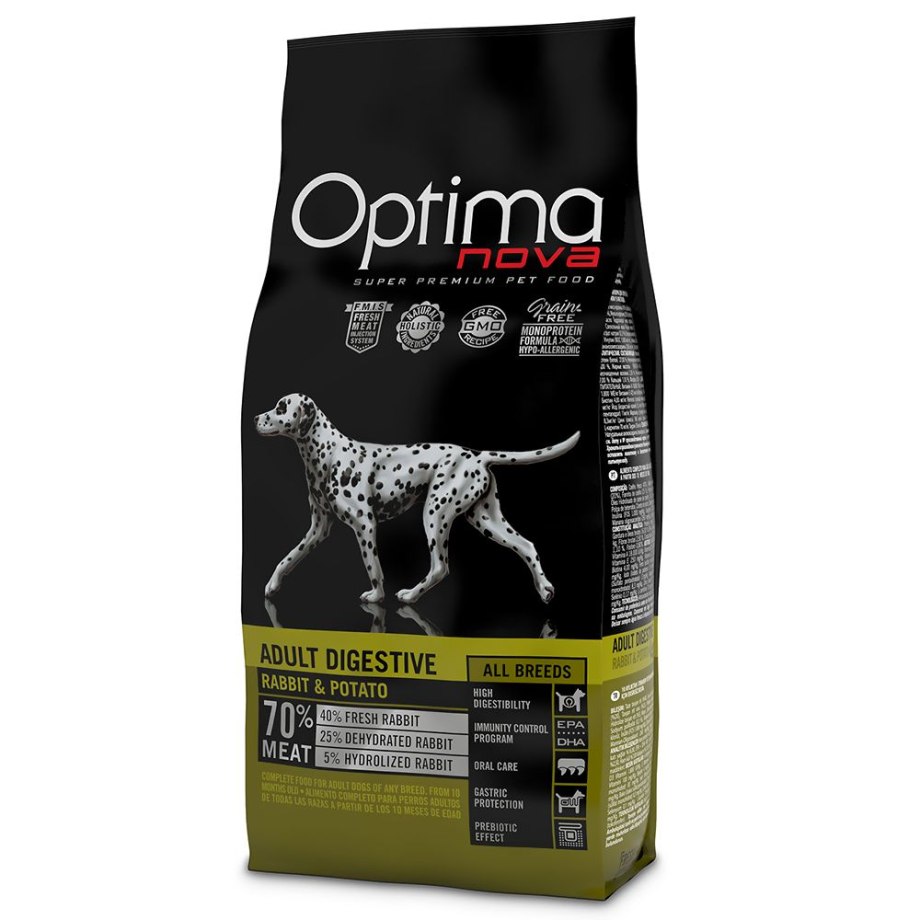 Корм для собак OPTIMANOVA (12 кг) Adult Dog Digestive Rabbit & Potato