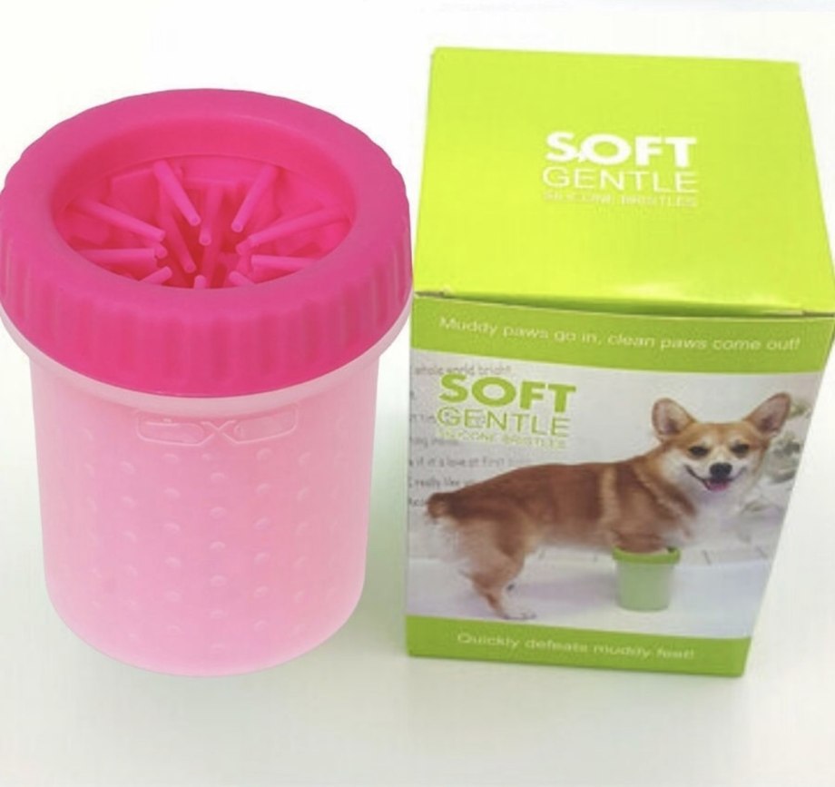 Лапомойка розовая для собак Soft gentle