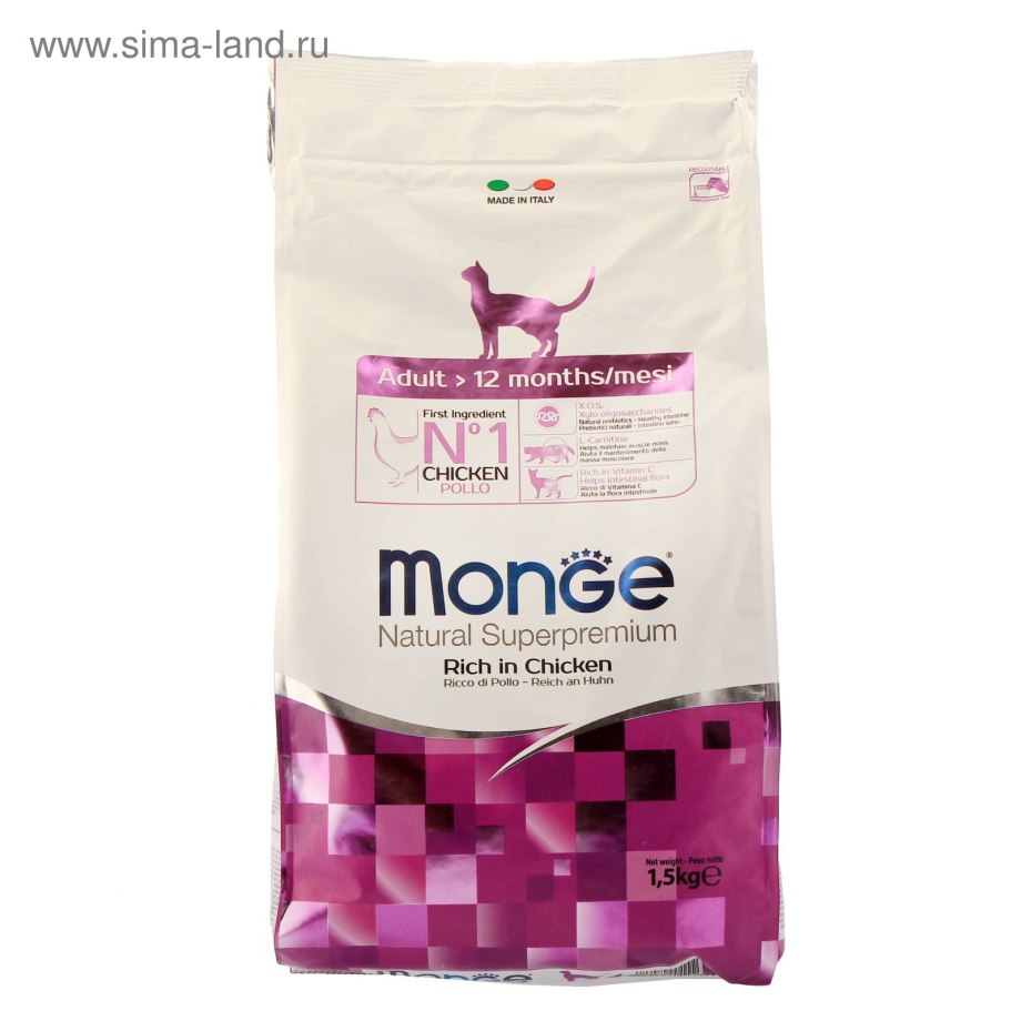 Monge PFB Cat Monoprotein Sterilised корм для стерилизованных кошек с уткой 10 кг