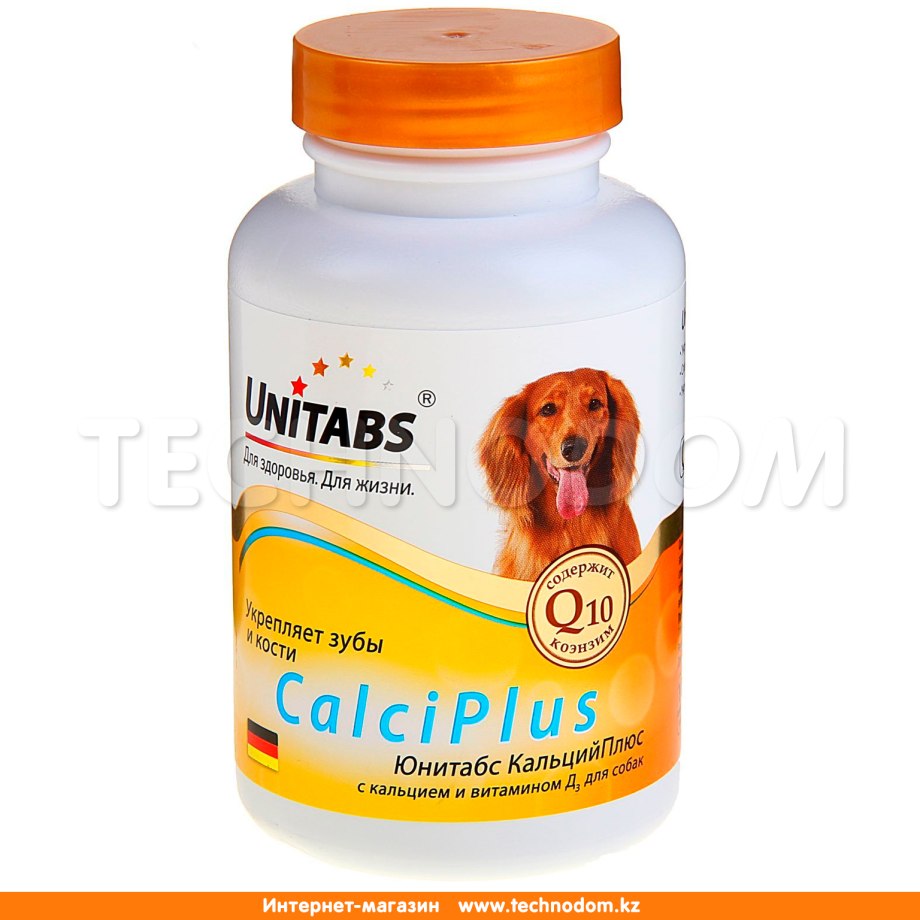 Юнитабс CALCIPLUS С q10 для собак, 100таб