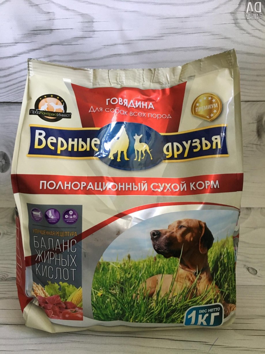 Корм для собак верные друзья кусочки в соусе для собак малых пород - телятина и баранина