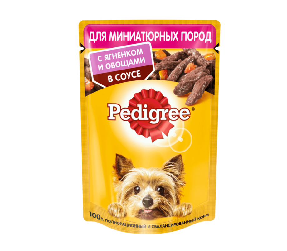 Корм pedigreпаштет с курицей для взрослых собак миниатюрных пород, 80г