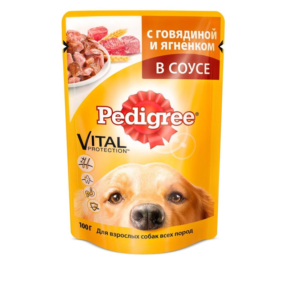 Pedigree д/щенков ягненок 85г