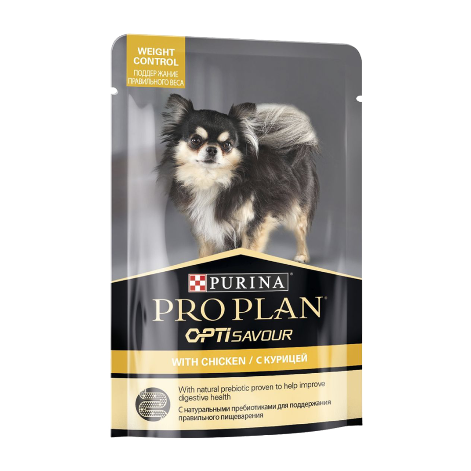 Purina Pro Plan для взрослых собак контроль веса 100г курица
