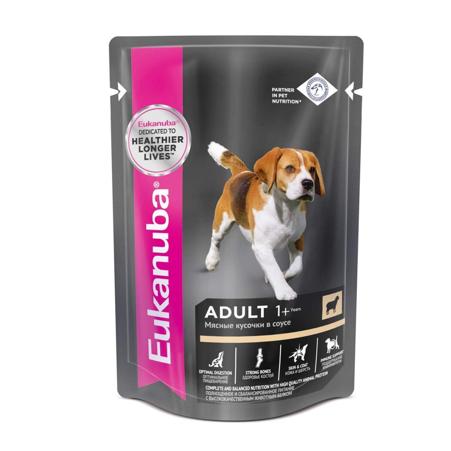 EUK Dog паучи корм для собак с ягненком в соусе 100 г