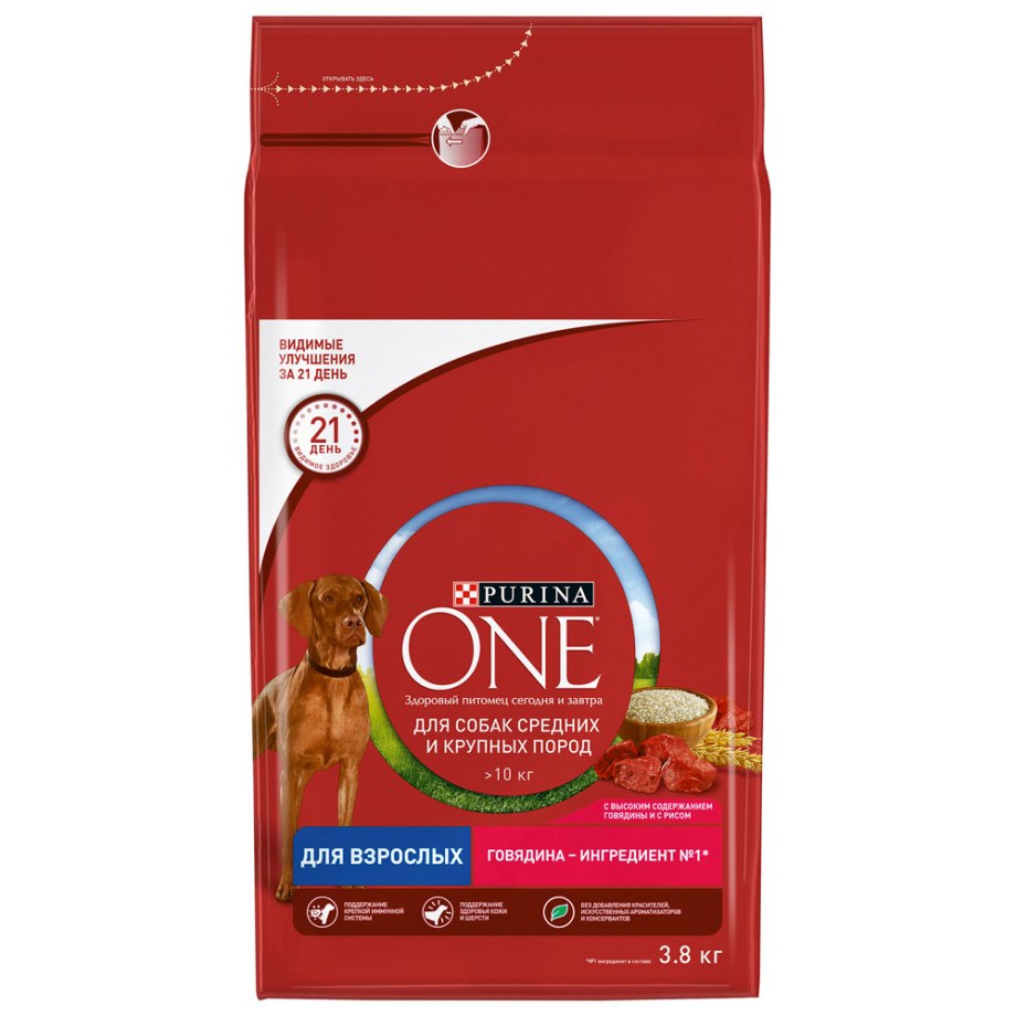Purina one для взрослых собак 1.8