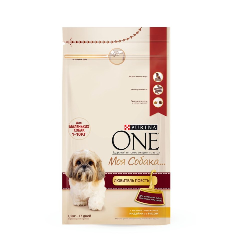 Корм д/собак Purina one моя собака любитель поесть 600г