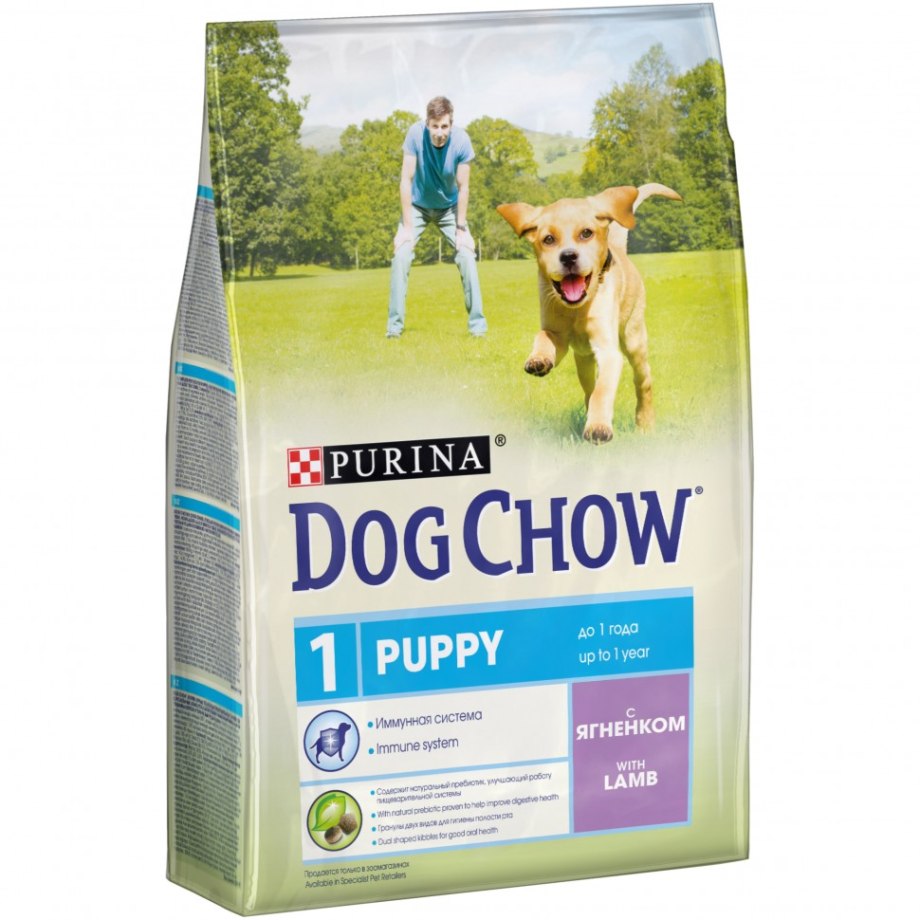 Purina Dog Chow Puppy для щенков до 1 года ягненок для крупных пород