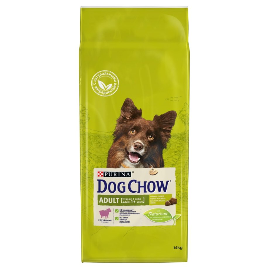 Dog Chow корм для собак 14 кг ягненок