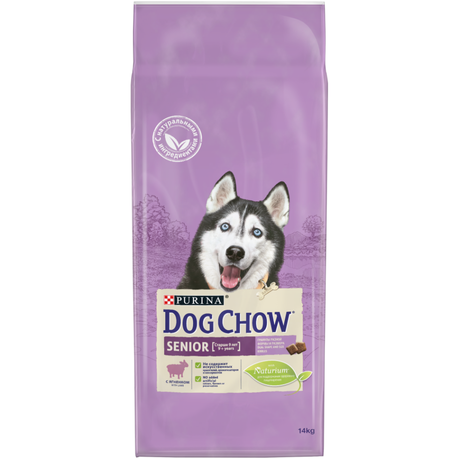 Корм для пожилых собак Dog Chow ягненок 14 кг