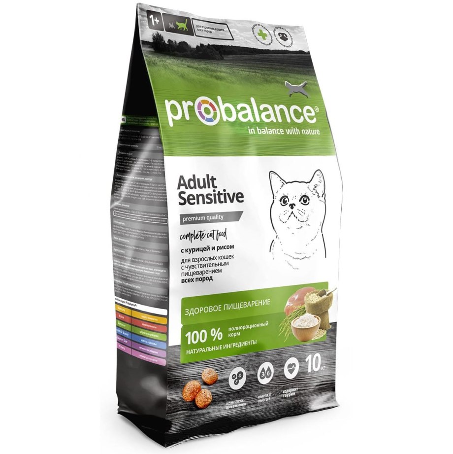 PROBALANCE sensitive для кошек с чувствительным пищеварением "курица" 1,8 кг.