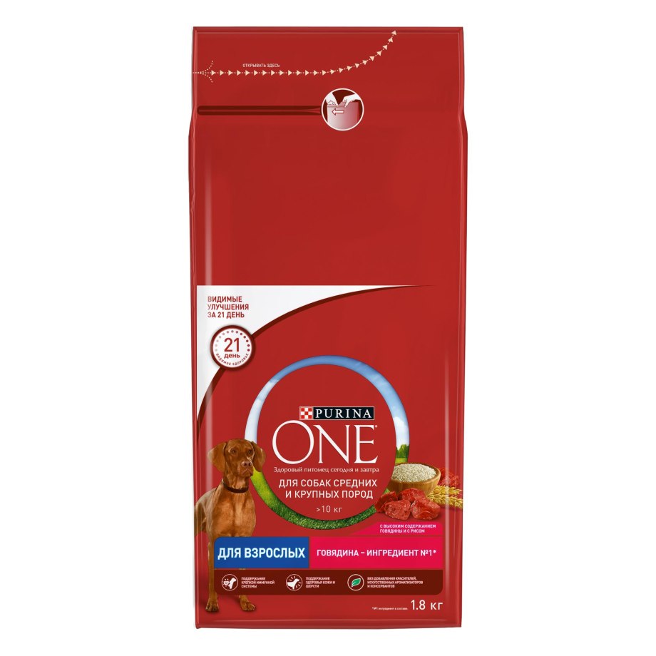 Purina one для собак крупных пород