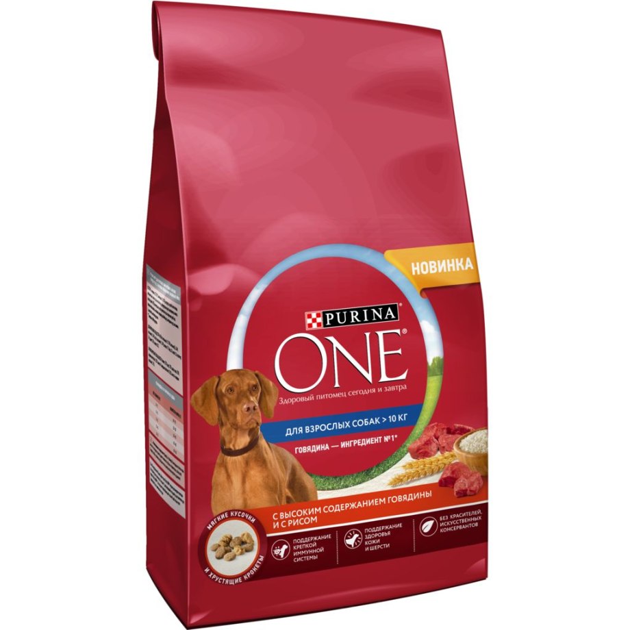 Корм Purina one для собак средних
