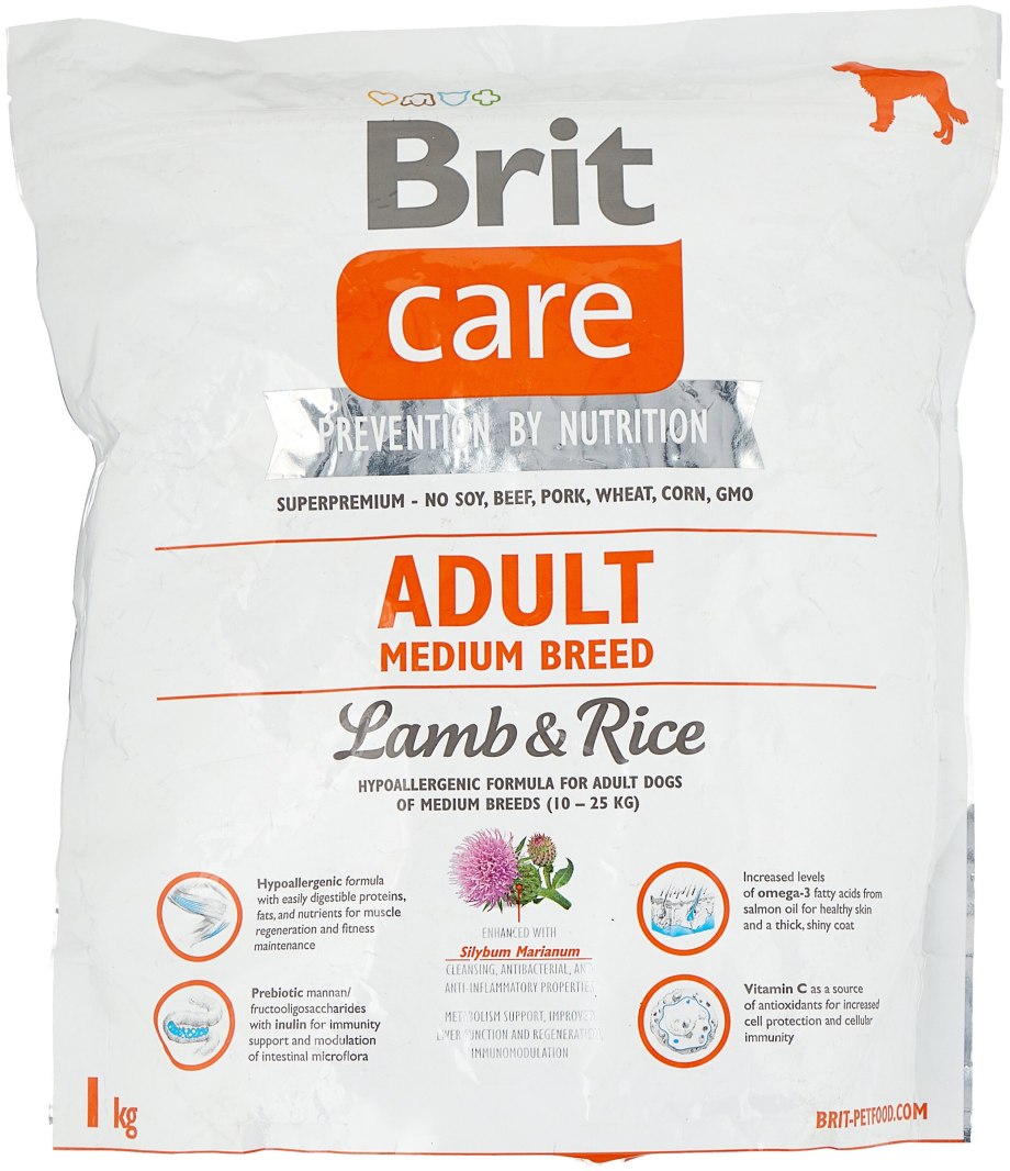 Сухой корм Brit Care для собак ягненок и рис