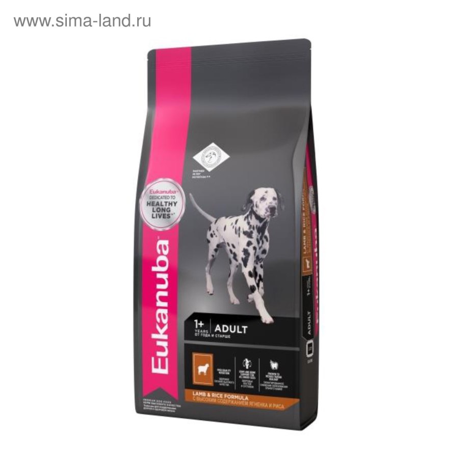 Eukanuba Adult сухой корм для собак всех пород с ягненком Eukanuba