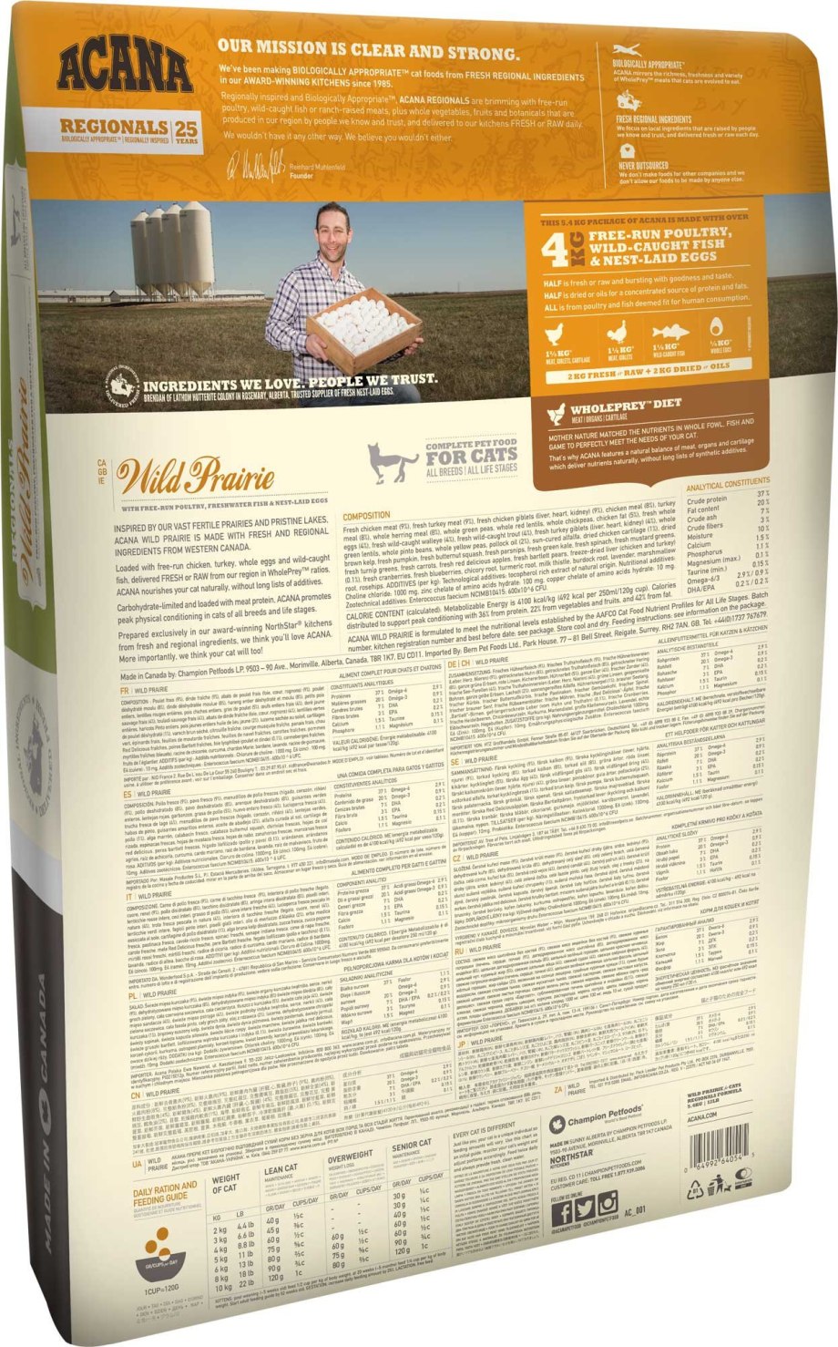Acana для кошек Wild Prairie состав