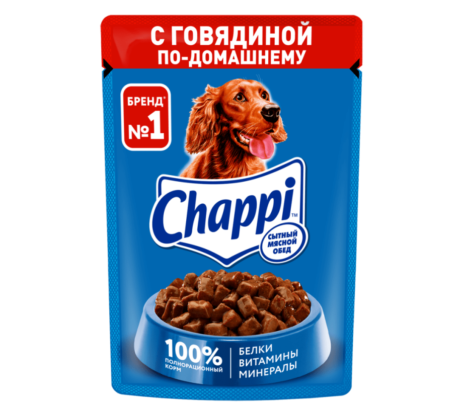 Пауч Чаппи для собак мясное изобилие 85 г