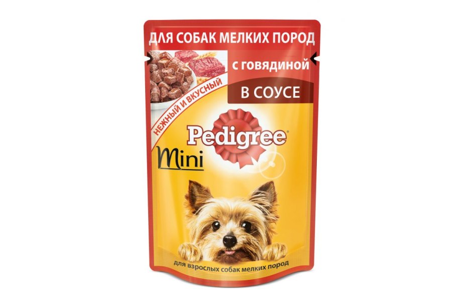 Корм для собак pedigree мини с говядиной 85 г