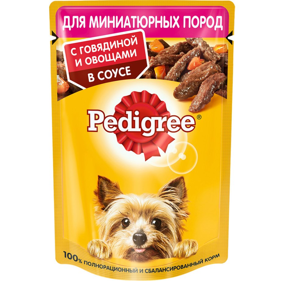 Pedigree 80гр для собак миниатюрных пород паштет говядина