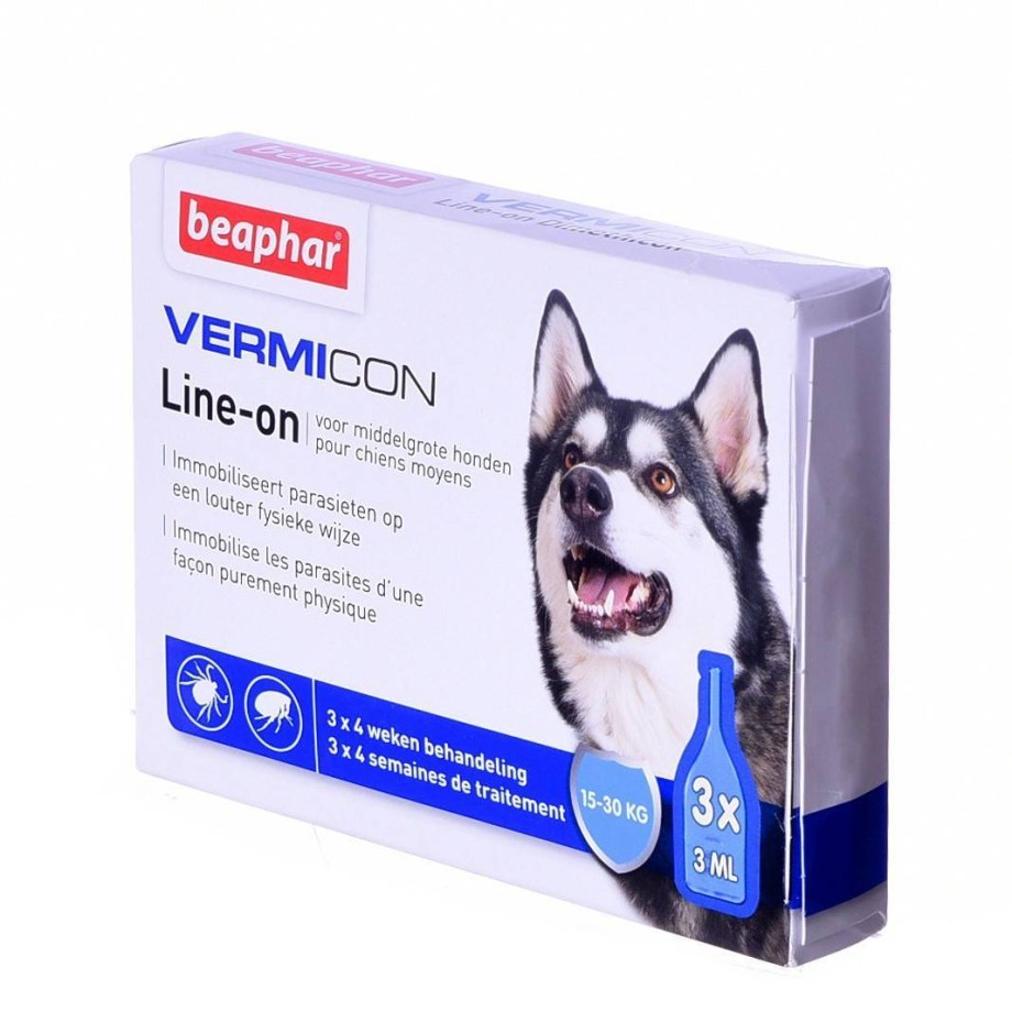 Beaphar капли от блох и клещей Vermicon line-on для собак и щенков