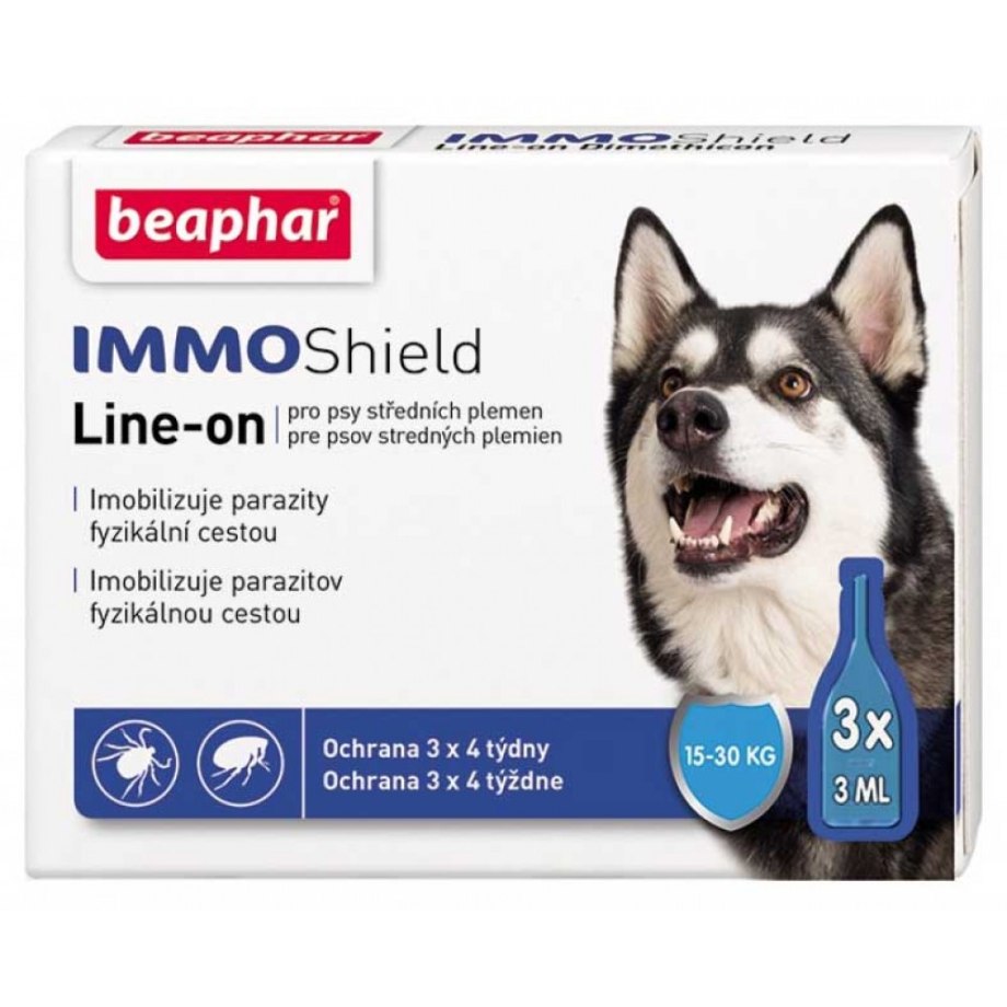 Beaphar капли immo Shield line-on для средних пород