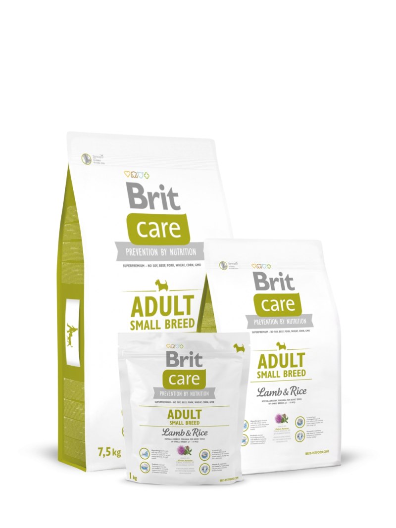 Brit Care Adult small Breed для собак мелких пород ягненок с рисом
