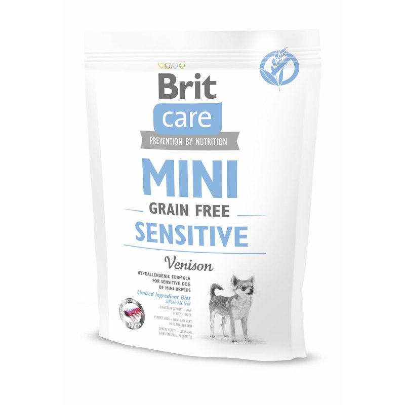 Brit Care Dog Mini Adult sensitive 400 гр беззерн. Д/собак мини пород оленина