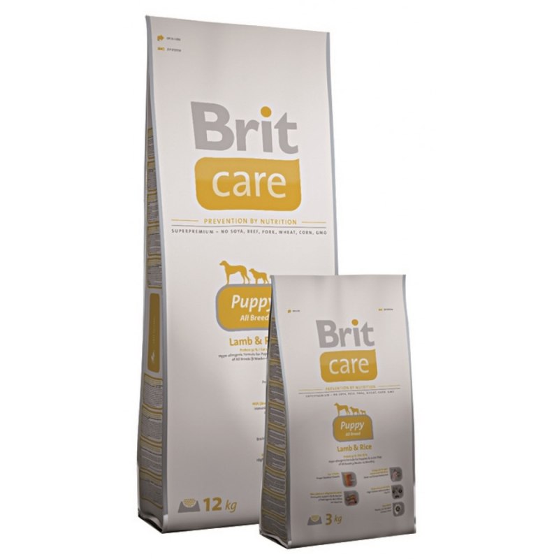 Brit Care 12+3кг Adult Medium ягненок с рисом для взрослых собак средних пород