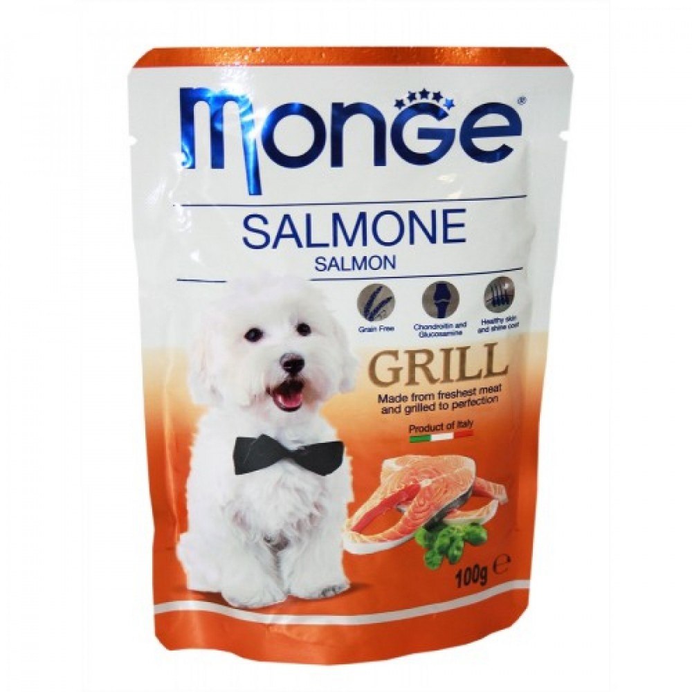 Монж влажный корм для собак. Monge Dog Grill пауч д/собак лосось, 100 гр. Monge пауч для собак. Monge Dog Grill Pouch паучи для собак лосось 100г. Монже корм для собак влажный.