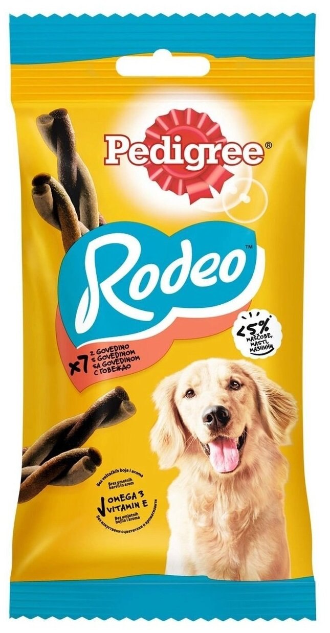 Лакомство для собак pedigree Rodeo мясные косички