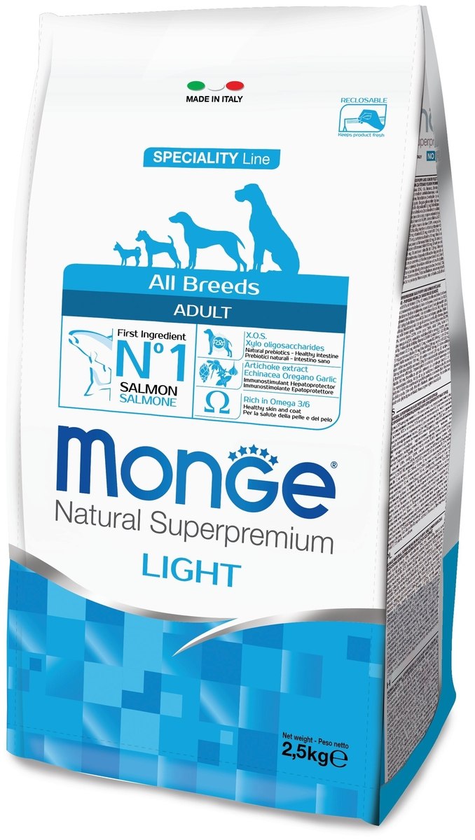 Сухой корм для собак Monge Speciality line Hypoallergenic, лосось, тунец 2.5 кг