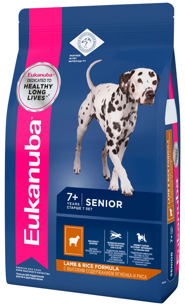 Eukanuba для пожилых собак с ягненком