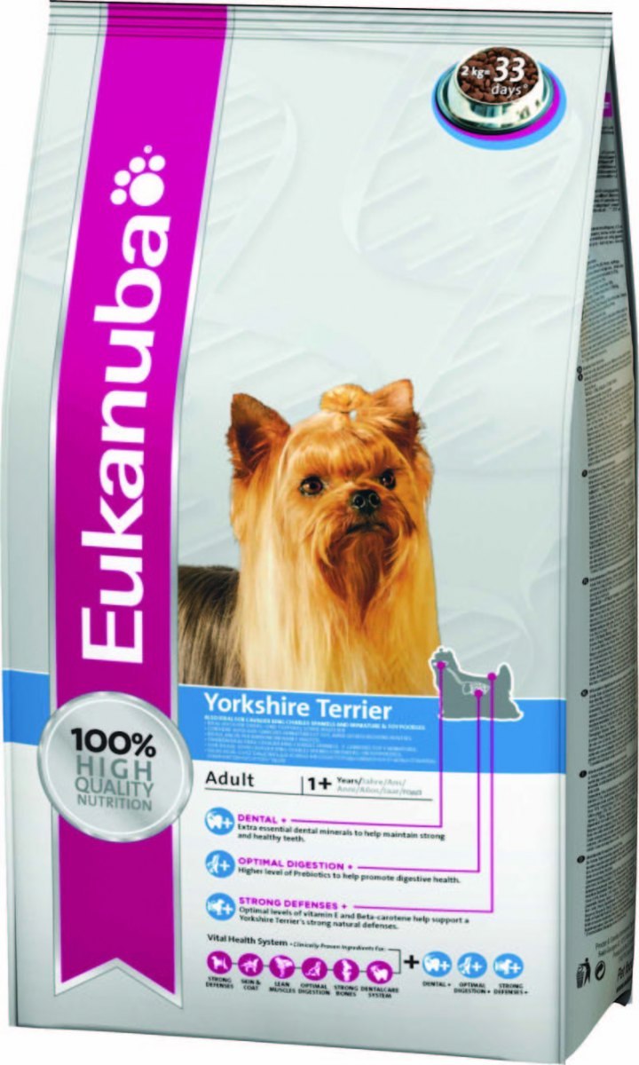Сухой корм для собак Eukanuba для йоркширского терьера (Yorkshire Terrier), 1 кг