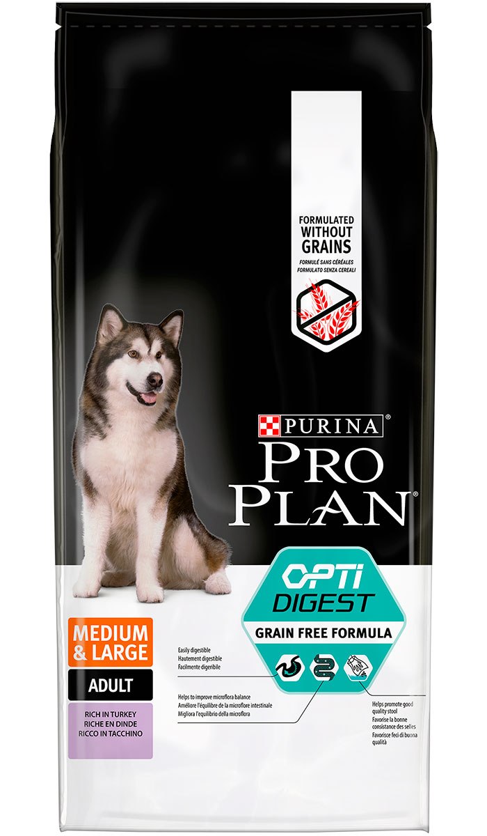 Корм для собак Purina Pro Plan OPTIDIGEST индейка 12 кг