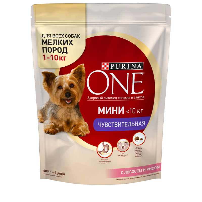 Корм для собак Purina one говядина 600г
