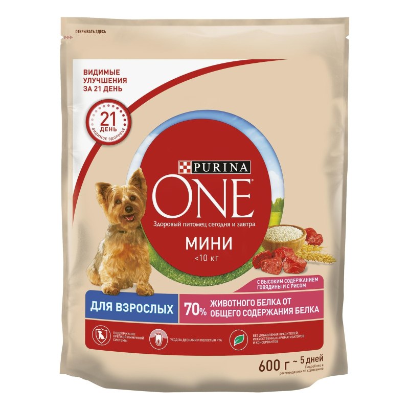 Purina one Mini для щенков 600g