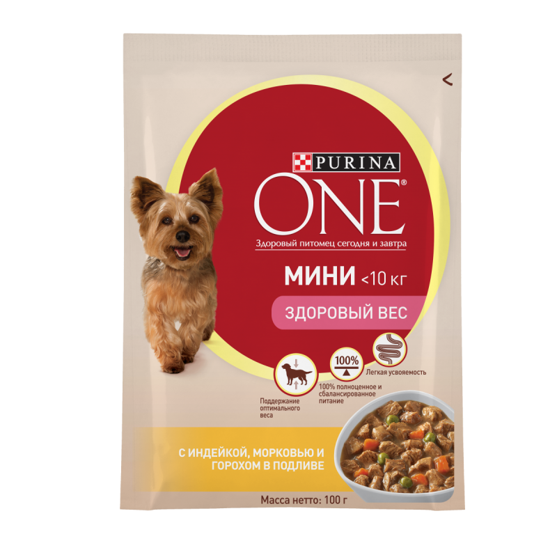 Корм д/собак "Purina one" мини 85гр в ассорт.