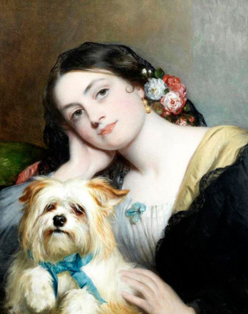«Дама с собачкой» (1868) Шишкина