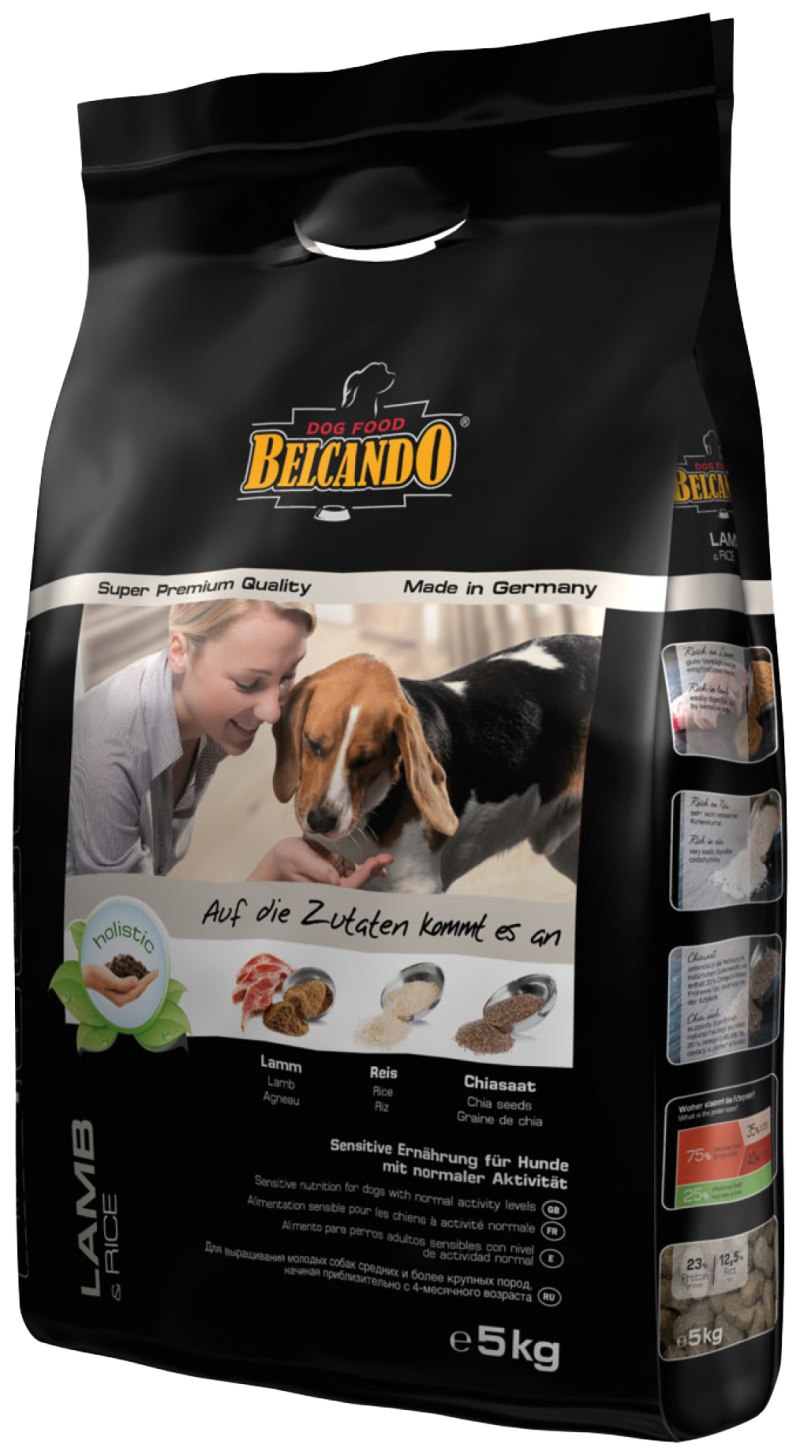 Корм для собак Belcando Adult Lamb & Rice для привередливых собак с нормальным уровнем активности