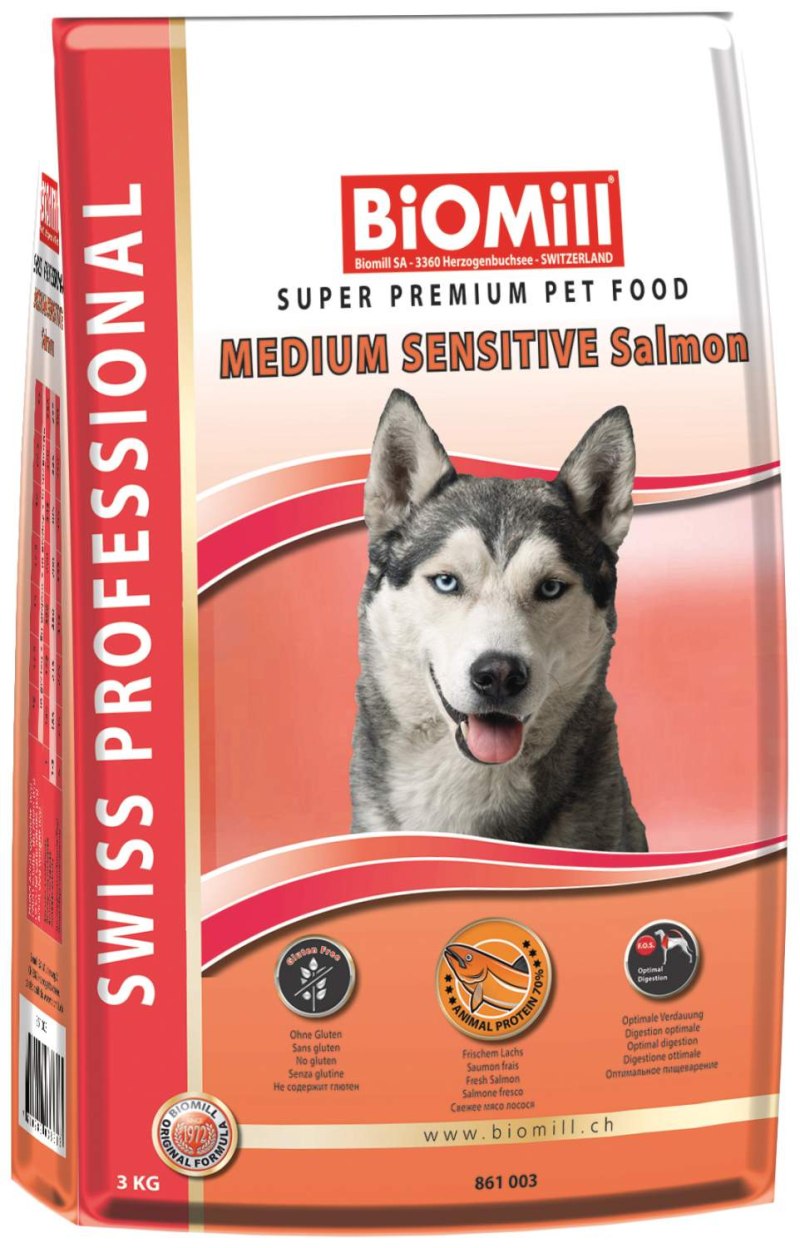 Корм для собак Biomill (3 кг) Swiss professional Medium sensitive Lamb