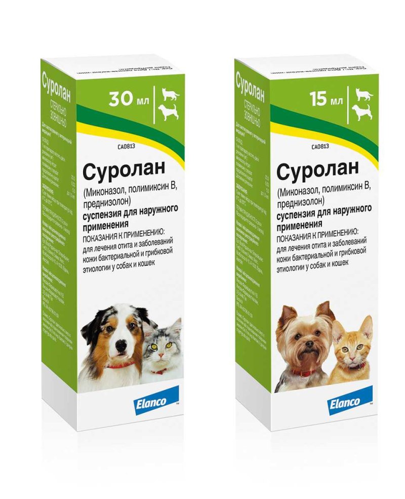 Суролан ушные капли для собак