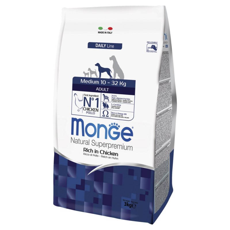 Monge Dog Medium корм для взрослых собак средних пород 12 кг
